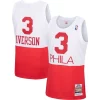 Allen Eye - catching Iverson Philadelphia 76ers 2003/04 Hardwood Classics Authentic Jersey White/Black/Red Ideal for Collectors