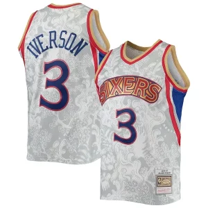 Allen Fabulous Iverson Philadelphia 76ers Hardwood Classics 1996/97 Lunar New Year Swingman Jersey White Perfect for Game Day