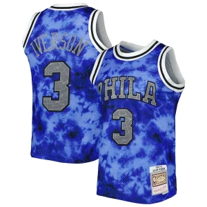 Allen Iverson Philadelphia 76ers 1996/97 Galaxy Swingman Jersey Gorgeous Royal Great for Fans