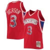 Allen Iverson Philadelphia 76ers 1996/97 Hardwood Classics NBA 75th Anniversary Diamond Swingman Elegant Jersey Red Perfect for Game Day