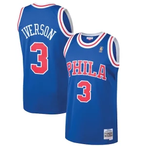 Allen Iverson Philadelphia 76ers 1996/97 Hardwood Classics Stylish Swingman Jersey Royal Must - Have for Jerseys Lovers