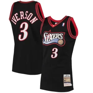 Allen Iverson Philadelphia 76ers 1997/98 Hardwood Classics Authentic Jersey Black Stylish Perfect for Game Day