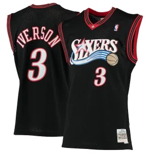 Allen Iverson Philadelphia 76ers 2000/01 Hardwood Unique Classics Swingman Jersey Black Must - Have for Jerseys Lovers