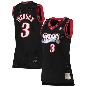 Allen Iverson Philadelphia 76ers Chic Women's 2000/01 Hardwood Classics Swingman Jersey Black Ideal for Collectors