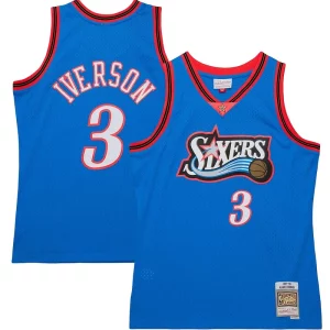 Allen Iverson Philadelphia 76ers Hardwood Classics 1997/98 Tropical Swingman Jersey Eye - catching Royal Must - Have for Jerseys Lovers