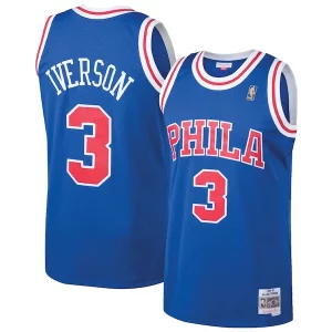 Allen Iverson Philadelphia Fabulous 76ers 1996/97 Hardwood Classics Throwback Swingman Jersey Royal Great for Fans