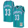 Alonzo Mourning Charlotte Hornets Youth 1992/93 Stylish Hardwood Classics Swingman Jersey Teal Must - Have for Jerseys Lovers