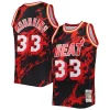 Alonzo Mourning Miami Heat 1996/97 Hardwood Classics Marble Swingman Premium Jersey Black Ideal for Collectors