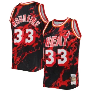 Alonzo Mourning Miami Heat 1996/97 Hardwood Classics Marble Swingman Premium Jersey Black Ideal for Collectors