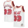 Alonzo Mourning Miami Heat Hardwood Classics Swingman Eye - catching Jersey White Great for Fans