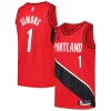 Anfernee Simons Portland Trail Blazers Jordan Brand Swingman Player Eye - catching Jersey Statement Edition Red/Black Ideal for Collectors