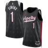 Anfernee Simons Portland Trail Blazers Nike Unisex 2024/25 Swingman Player Jersey City Edition Trendy Black Perfect for Game Day