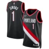 Anfernee Simons Portland Trail Blazers Nike Unisex Swingman Jersey Stylish Association Edition Black Perfect for Game Day