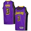 Anthony Davis Los Angeles Lakers Jordan Brand Youth Elegant Swingman Jersey Statement Edition Purple Perfect for Game Day