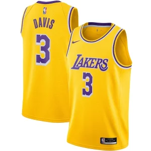 Anthony Davis Los Angeles Lakers Nike Swingman Jersey Gold Unique Icon Edition for Basketball Enthusiasts