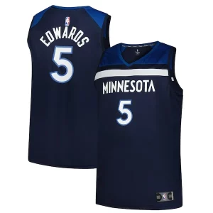 Anthony Edwards Minnesota Timberwolves Big & Tall Fast Break Jersey Unique Icon Edition Navy for Basketball Enthusiasts