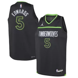 Anthony Edwards Minnesota Timberwolves Jordan Brand Youth Swingman Jersey Statement Gorgeous Edition Black for Basketball Enthusiasts