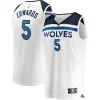 Anthony Edwards Minnesota Timberwolves Youth Fast Break Replica Player Jersey Association Edition White Fabulous Perfect for Game Day