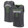 Anthony Edwards Minnesota Timberwolves Youth Fast Break Replica Player Jersey Statement Elegant Edition Anthracite Perfect for Game Day