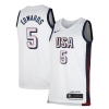 Anthony Edwards Unisex Nike Men's USA Basketball Premium 2024 Swingman Player Jersey White Must - Have for Jerseys Lovers