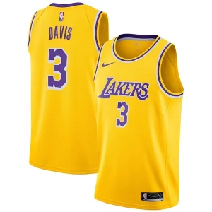 Anthony Premium Davis Los Angeles Lakers Nike 2019/20 Swingman Jersey Gold Icon Edition Perfect for Game Day