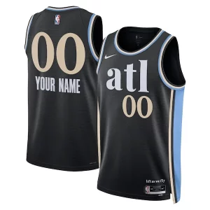 Atlanta Eye - catching Hawks Nike Unisex 2023/24 Custom Swingman Jersey Black City Edition for Basketball Enthusiasts