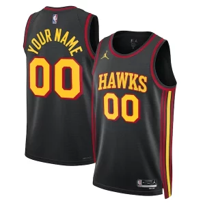 Atlanta Hawks Jordan Brand Unisex 2022/23 Swingman Custom Jersey Chic Statement Edition Black Must - Have for Jerseys Lovers