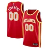 Atlanta Hawks Nike 2021/22 Diamond Swingman Custom Jersey Icon Edition Stylish Red Perfect for Game Day
