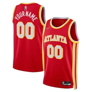 Atlanta Hawks Nike 2021/22 Diamond Swingman Custom Jersey Icon Edition Stylish Red Perfect for Game Day