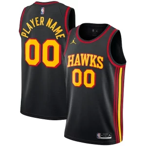 Atlanta Unique Hawks Jordan Brand Swingman Custom Jersey Statement Edition Black Ideal for Collectors