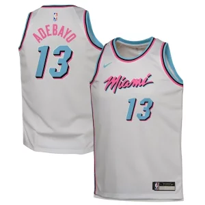 Bam Adebayo Miami Heat Nike Youth 2024/25 Swingman Unique Player Jersey City Edition White Perfect for Game Day