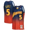 Baron Davis Golden Unique State Warriors 2006/07 Hardwood Classics Fadeaway Swingman Player Jersey Navy/Orange Must - Have for Jerseys Lovers