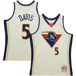 Baron Stylish Davis Golden State Warriors Chainstitch Swingman Jersey Cream Perfect for Game Day