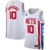 Ben Simmons Brooklyn Nets Nike Swingman Jersey Classic Edition White Fabulous for Basketball Enthusiasts
