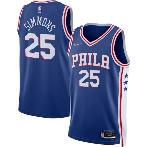Ben Simmons Elegant Philadelphia 76ers Nike 2021/22 Diamond Swingman Jersey Icon Edition Royal Great for Fans
