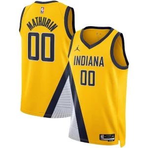 Bennedict Mathurin Indiana Pacers Jordan Brand Chic Unisex Swingman Jersey Statement Edition Gold Perfect for Game Day