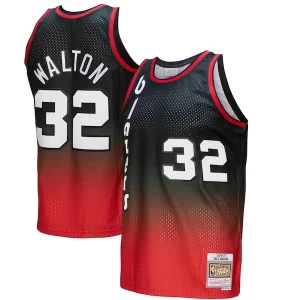 Bill Walton Portland Trail Blazers 1976/77 Hardwood Classics Fadeaway Swingman Player Jersey Red/Black Fabulous Ideal for Collectors