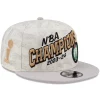 Boston Celtics New Era 2024 NBA Finals Champions Locker Room 9FIFTY Snapback Hat Premium Cream Perfect for Game Day