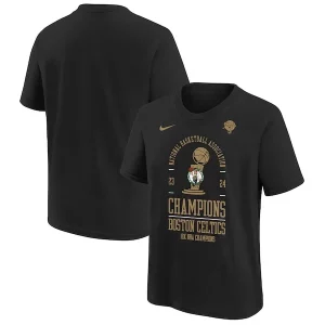 Boston Celtics Nike Stylish Youth 18 Time NBA Finals Champions Locker Room T Shirt Black Perfect for Game Day