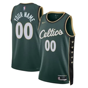 Boston Celtics Nike Unisex 2022/23 Swingman Custom Jersey City Edition Kelly Green Fabulous Great for Fans