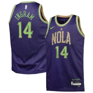 Brandon Ingram New Eye - catching Orleans Pelicans Nike Youth 2024/25 Swingman Player Jersey City Edition Purple Ideal for Collectors