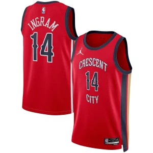 Brandon Ingram New Orleans Pelicans Stylish Jordan Brand Unisex Swingman Jersey Statement Edition Red for Basketball Enthusiasts
