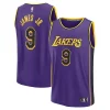 Bronny James Los Angeles Lakers Fast Trendy Break Replica Player Jersey Statement Edition Purple for Basketball Enthusiasts