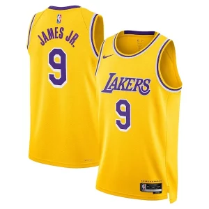 Bronny James Los Angeles Lakers Nike Unisex Eye - catching 2024 Offseason Addition Nike Swingman Jersey Gold Ideal for Collectors
