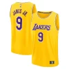 Bronny James Los Eye - catching Angeles Lakers 2024 NBA Draft Fast Break Player Jersey Icon Edition Gold Ideal for Collectors