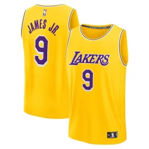 Bronny James Los Eye - catching Angeles Lakers 2024 NBA Draft Fast Break Player Jersey Icon Edition Gold Ideal for Collectors