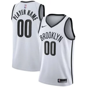 Brooklyn Elegant Nets Nike 2020/21 Swingman Custom Jersey Association Edition White for Basketball Enthusiasts