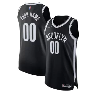 Brooklyn Nets Nike 2021/22 Unique Diamond Authentic Custom Jersey Icon Edition Black Ideal for Collectors