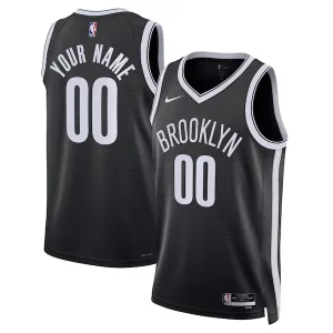 Brooklyn Nets Nike Premium Unisex Swingman Custom Jersey Black Icon Edition Perfect for Game Day