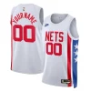 Brooklyn Nets Nike Unisex 2022/23 Custom Swingman Premium Jersey Classic Edition White Perfect for Game Day